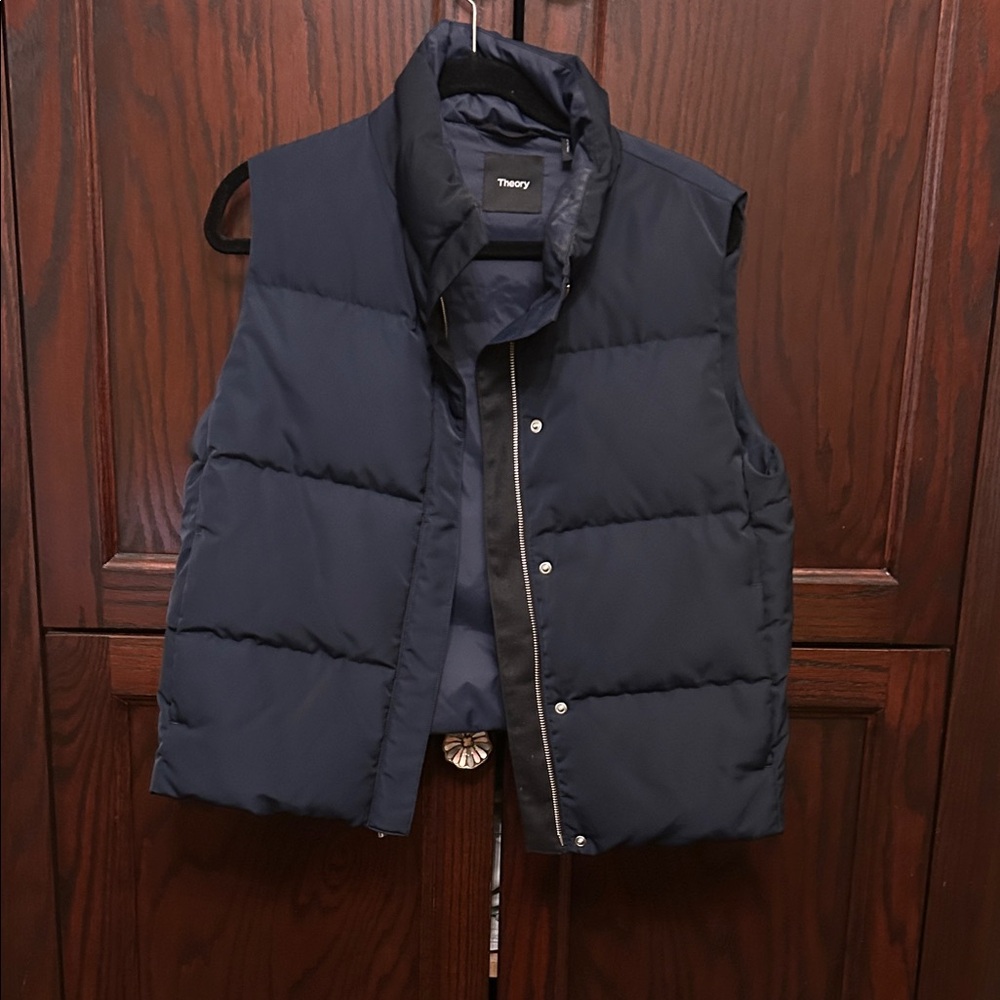 Theory Midnight Blue Quilted Vest